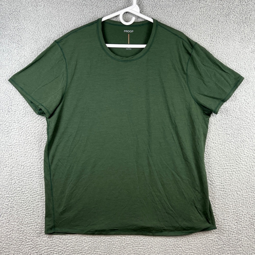 Proof 72-Hour Merino Wool T-Shirt XXL Forest Green Classic Fit P-110014 Mens